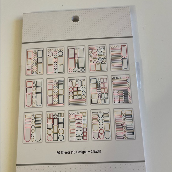 NWT Agenda 52 Planner Stickers: Borders, Foiled, 30 Sheets, 708 Pieces - Picture 2 of 2